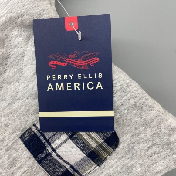 Perry Ellis America Jacket Lightweight Quilted Snap Gray 3 Month New - Picture 6 of 12